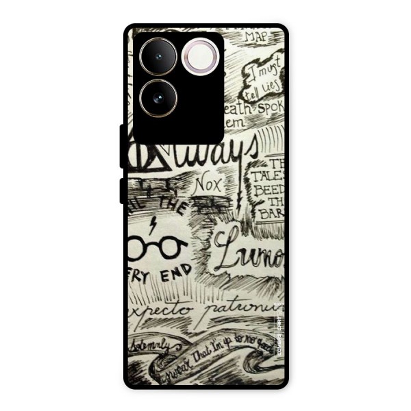 Doodle Art Metal Back Case for iQOO Z7 Pro
