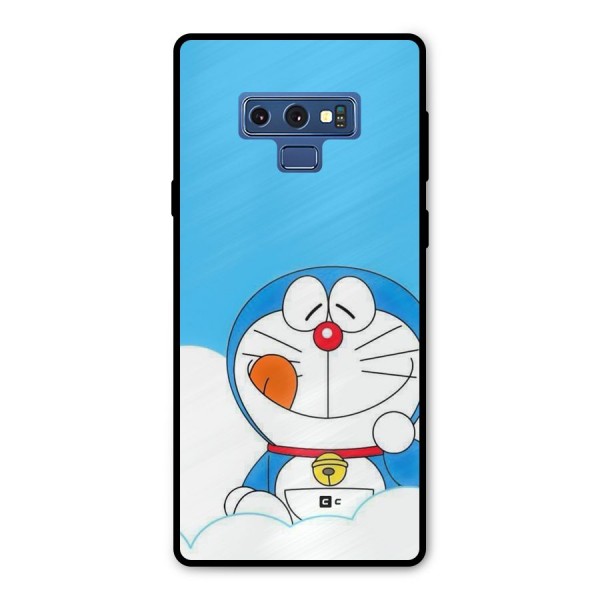 Doremon On Clouds Metal Back Case for Galaxy Note 9