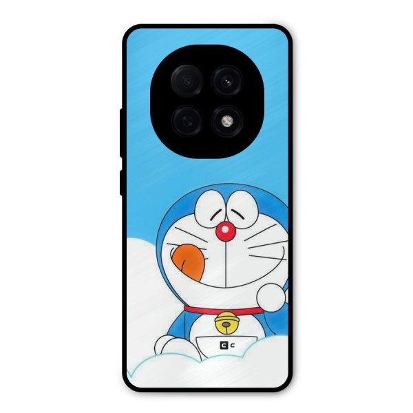 Doremon On Clouds Metal Back Case for Oppo F29 Pro