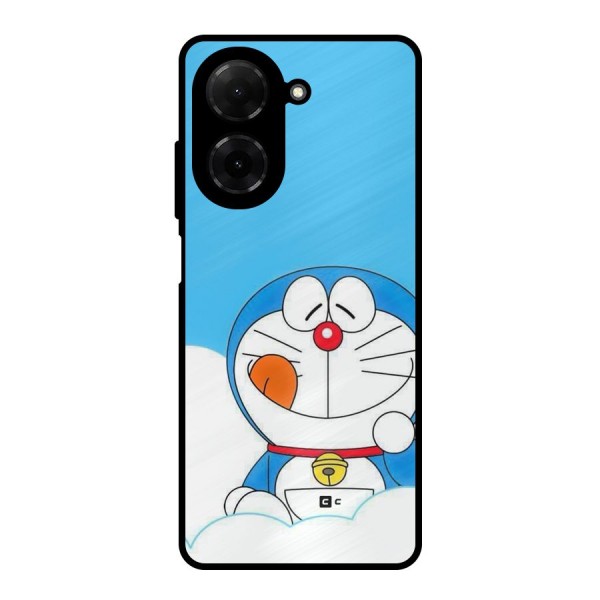 Doremon On Clouds Metal Back Case for Poco C71