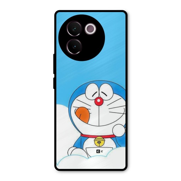 Doremon On Clouds Metal Back Case for Vivo V30e