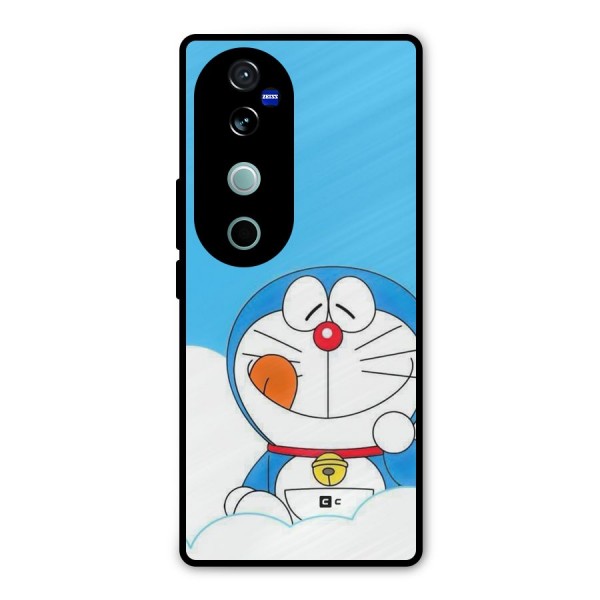 Doremon On Clouds Metal Back Case for Vivo V40 Pro