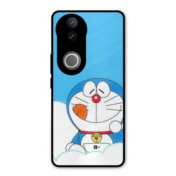 Doremon On Clouds Metal Back Case for Vivo V50e