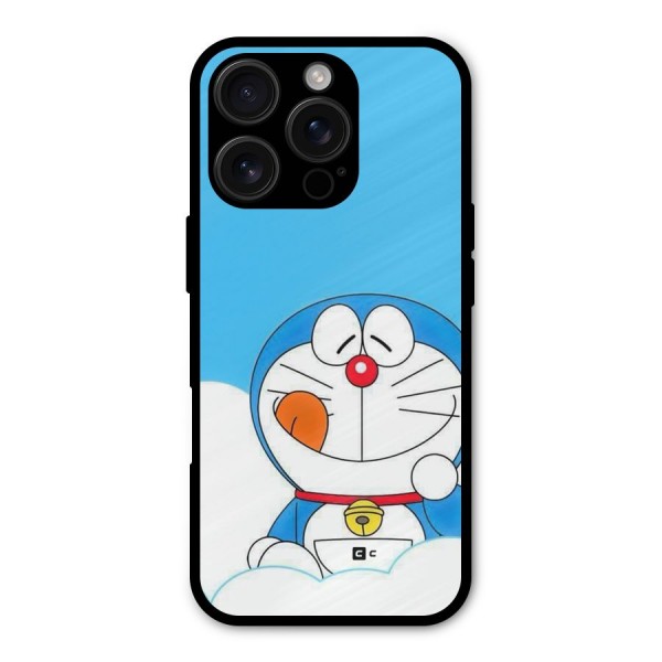 Doremon On Clouds Metal Back Case for iPhone 16 Pro