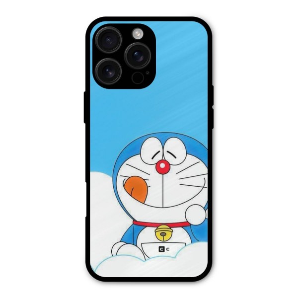 Doremon On Clouds Metal Back Case for iPhone 16 Pro Max