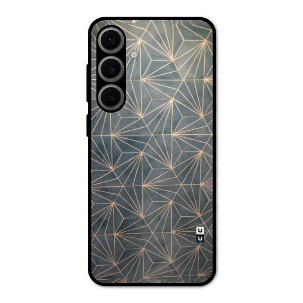 Dotted Lines Pattern Metal Back Case for Galaxy S24 FE