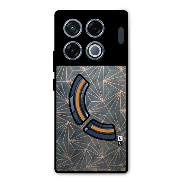 Dotted Lines Pattern Metal Back Case for Infinix GT 20 Pro