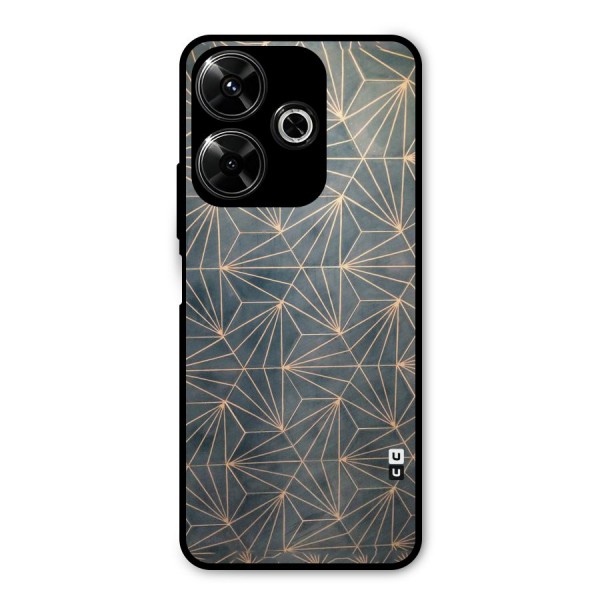 Dotted Lines Pattern Metal Back Case for Poco M6 Plus