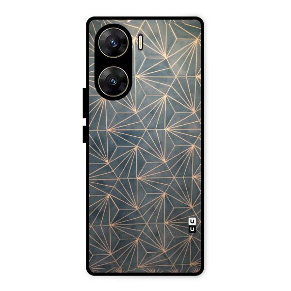 Dotted Lines Pattern Metal Back Case for Vivo V29e