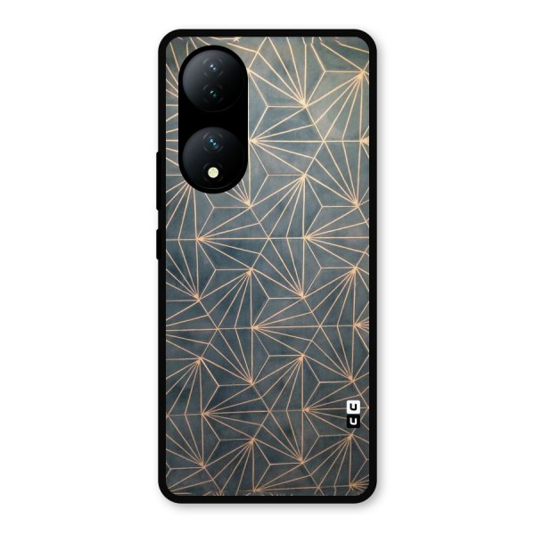 Dotted Lines Pattern Metal Back Case for Vivo Y100a