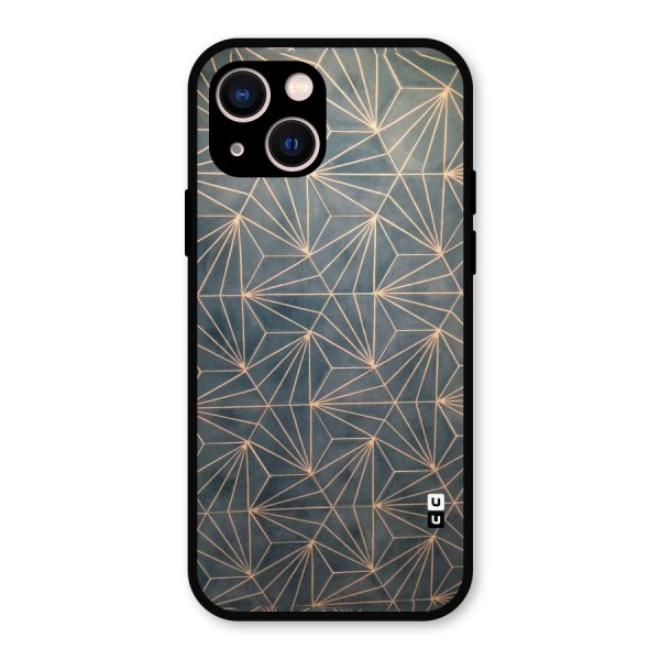 Dotted Lines Pattern Metal Back Case for iPhone 13