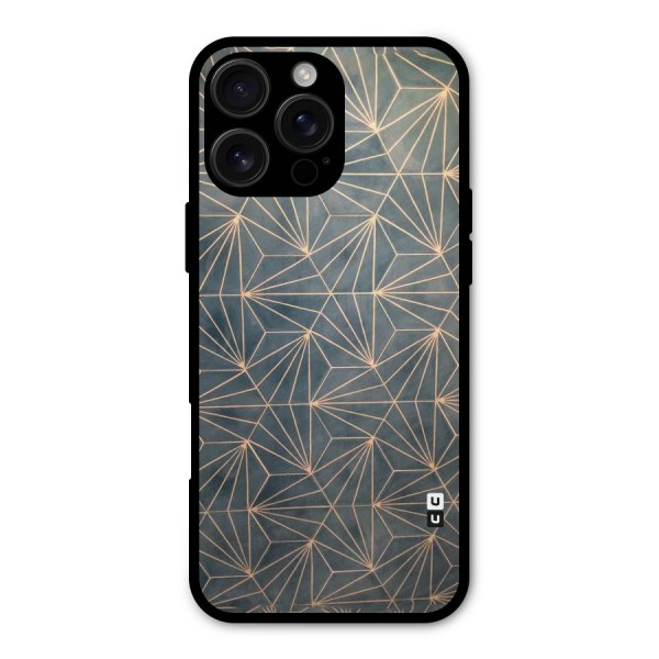 Dotted Lines Pattern Metal Back Case for iPhone 16 Pro Max