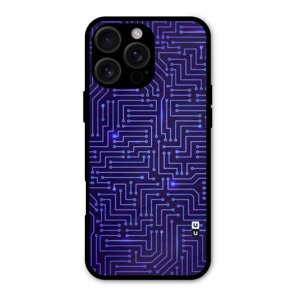 Dotting Lines Metal Back Case for iPhone 16 Pro Max