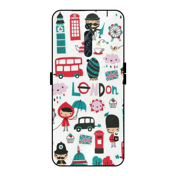 Double Decker Metal Back Case for Oppo Reno2 F
