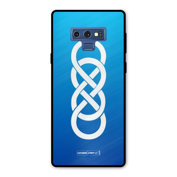 Double Infinity Blue Metal Back Case for Galaxy Note 9