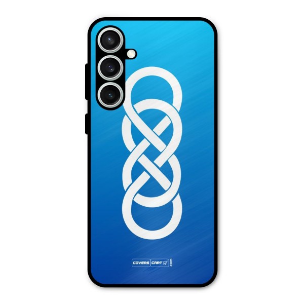 Double Infinity Blue Metal Back Case for Galaxy S23 FE