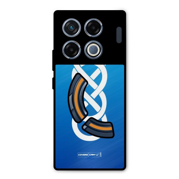 Double Infinity Blue Metal Back Case for Infinix GT 20 Pro