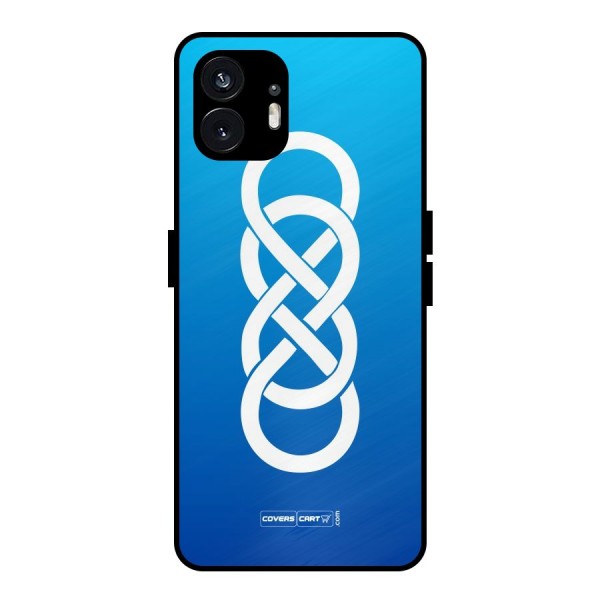Double Infinity Blue Metal Back Case for Nothing Phone 2