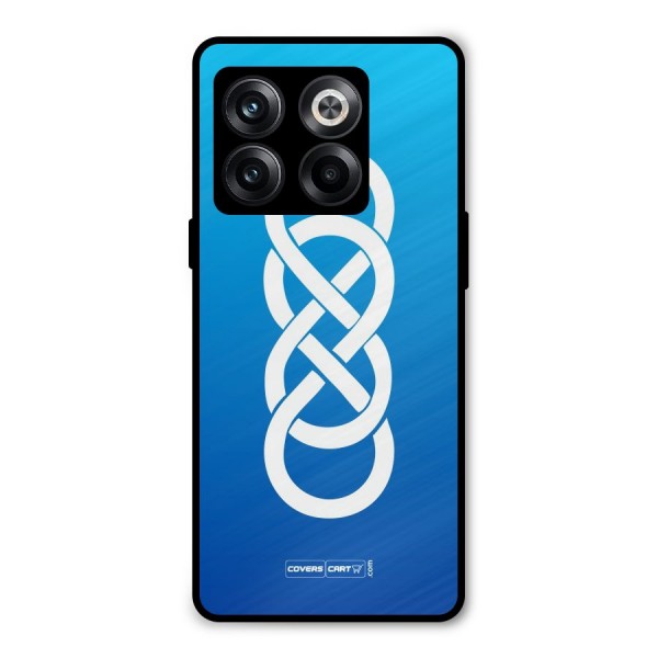 Double Infinity Blue Metal Back Case for OnePlus 10T