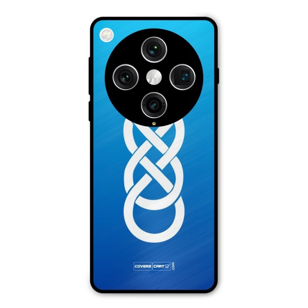Double Infinity Blue Metal Back Case for Oppo Find X8 Pro