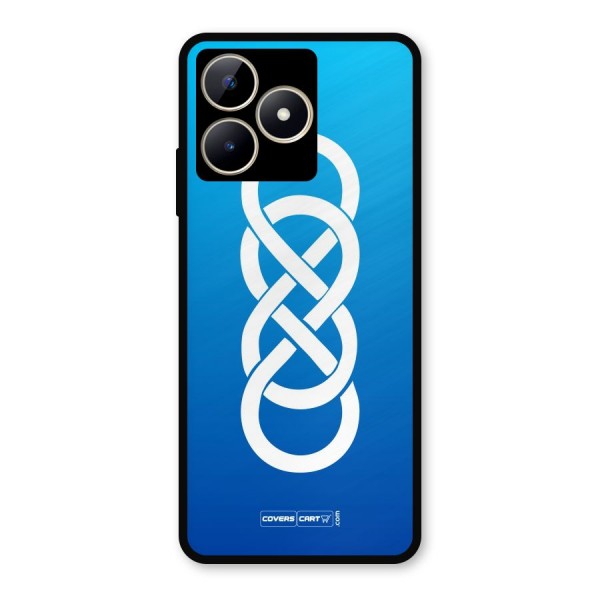 Double Infinity Blue Metal Back Case for Realme C53