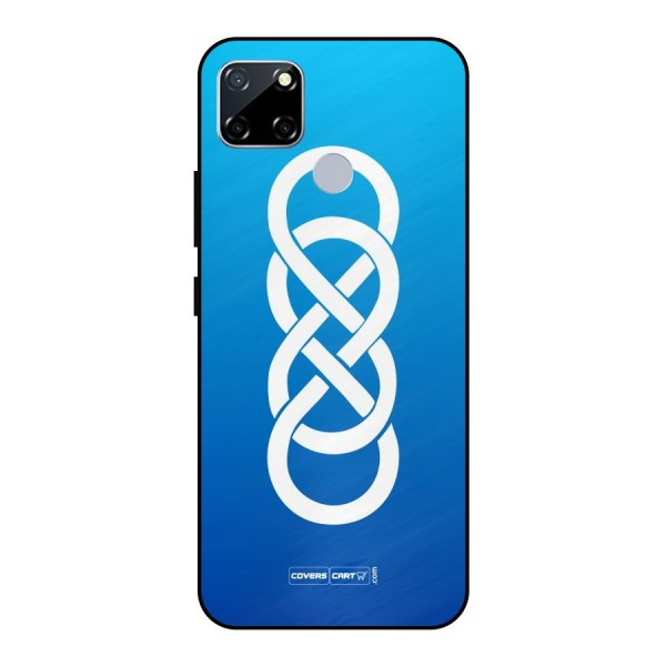 Double Infinity Blue Metal Back Case for Realme Narzo 30A