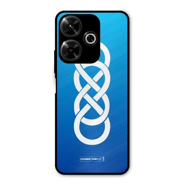 Double Infinity Blue Metal Back Case for Redmi 13 5G