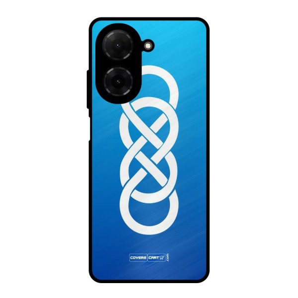 Double Infinity Blue Metal Back Case for Redmi A5 4G