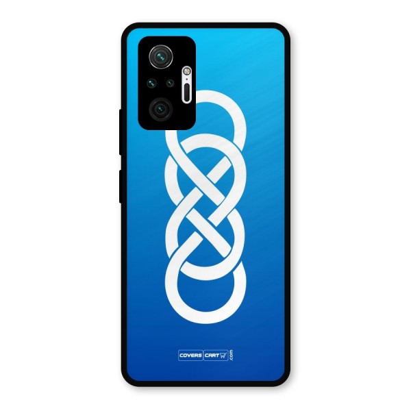Double Infinity Blue Metal Back Case for Redmi Note 10 Pro Max