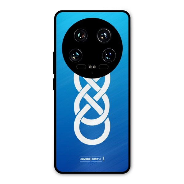 Double Infinity Blue Metal Back Case for Xiaomi 14 Ultra
