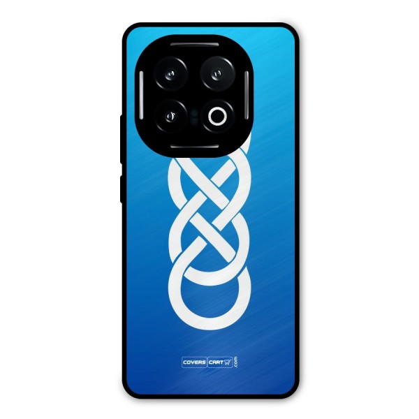 Double Infinity Blue Metal Back Case for iQOO 13
