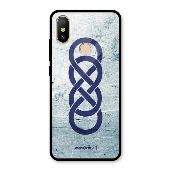 Double Infinity Rough Glass Back Case for Redmi A1