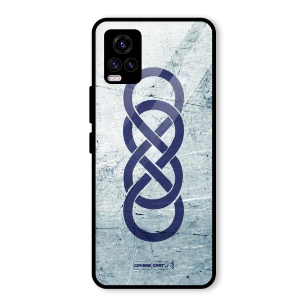 Double Infinity Rough Glass Back Case for Vivo V20 2021