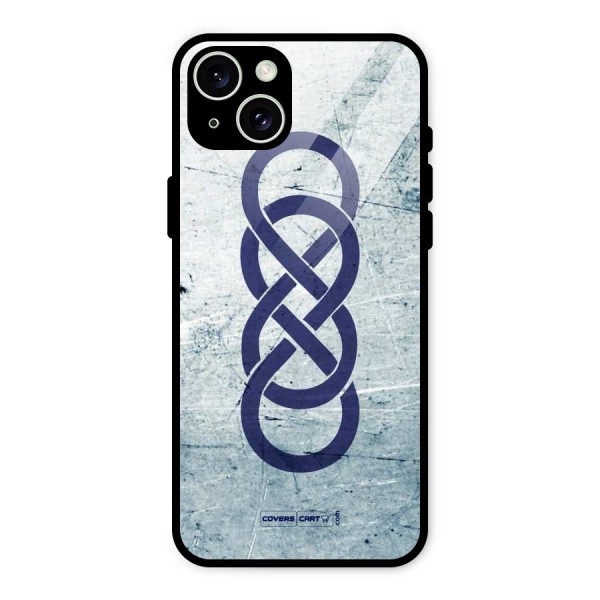 Double Infinity Rough Glass Back Case for iPhone 15 Plus