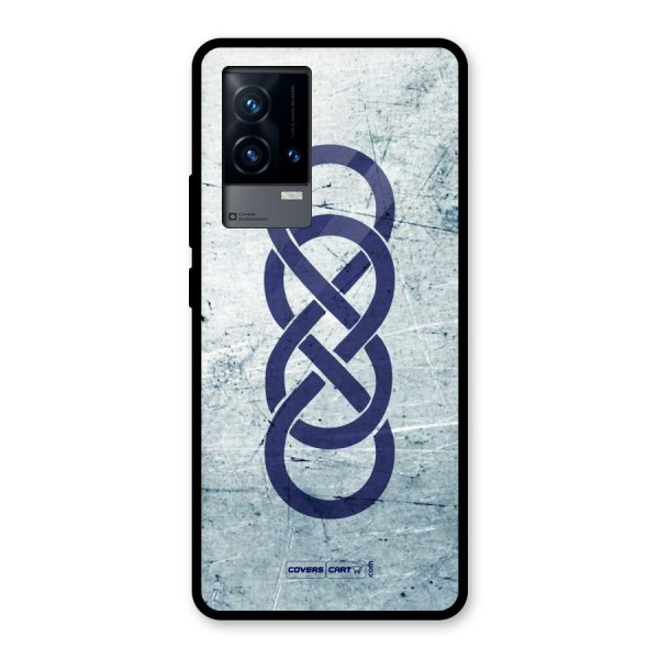Double Infinity Rough Glass Back Case for iQOO 9 5G
