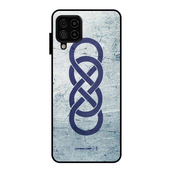 Double Infinity Rough Metal Back Case for Galaxy A22 4G