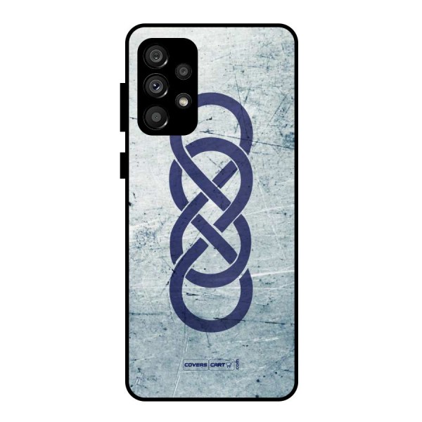 Double Infinity Rough Metal Back Case for Galaxy A73 5G