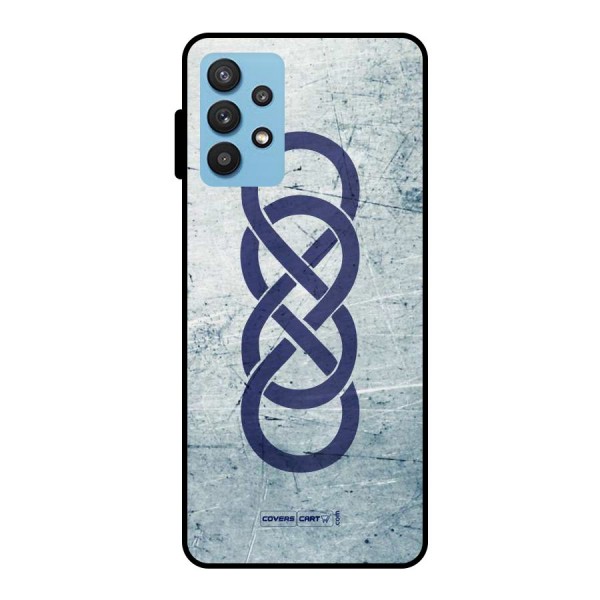 Double Infinity Rough Metal Back Case for Galaxy M32 5G