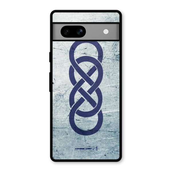Double Infinity Rough Metal Back Case for Google Pixel 7a