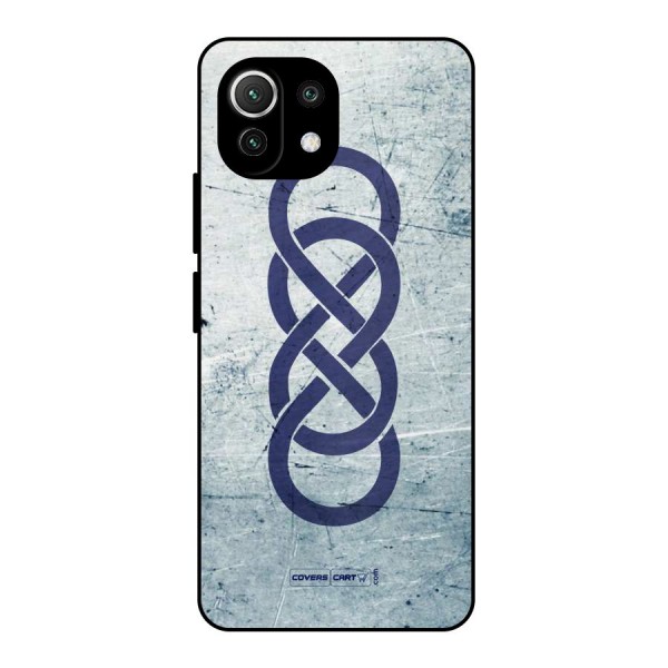Double Infinity Rough Metal Back Case for Mi 11 Lite