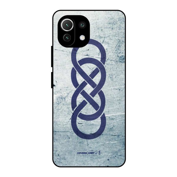 Double Infinity Rough Metal Back Case for Mi 11 Lite NE 5G