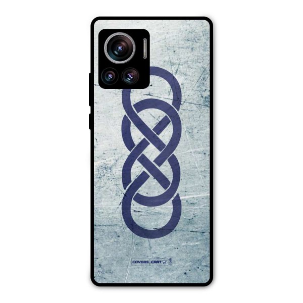Double Infinity Rough Metal Back Case for Motorola Edge 30 Ultra