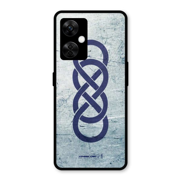 Double Infinity Rough Metal Back Case for OnePlus Nord CE 3 Lite