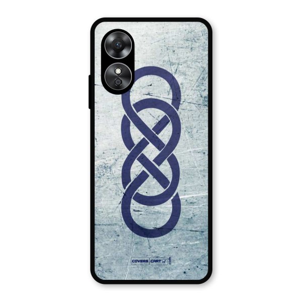 Double Infinity Rough Metal Back Case for Oppo A17