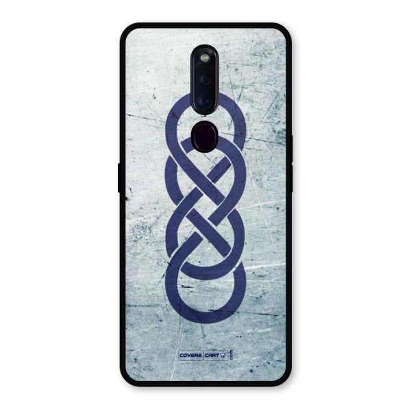 Double Infinity Rough Metal Back Case for Oppo F11 Pro