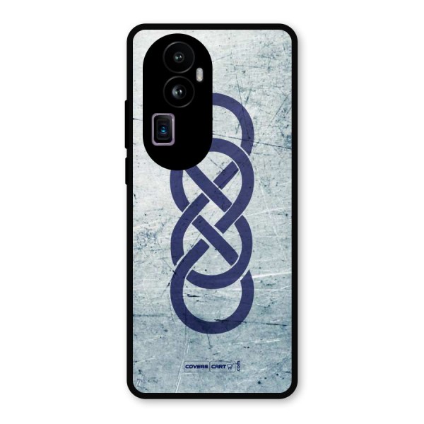 Double Infinity Rough Metal Back Case for Oppo Reno10 Pro Plus