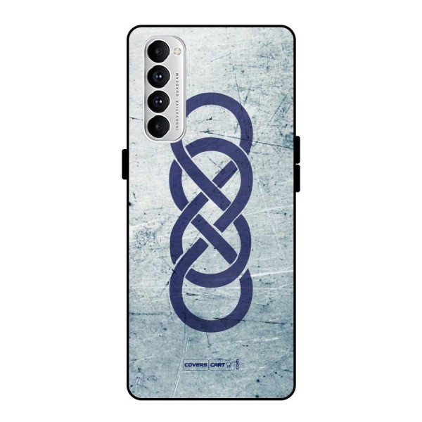 Double Infinity Rough Metal Back Case for Oppo Reno4 Pro