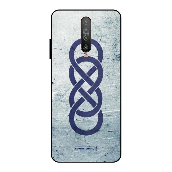 Double Infinity Rough Metal Back Case for Poco X2