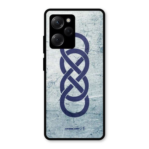 Double Infinity Rough Metal Back Case for Poco X5 Pro