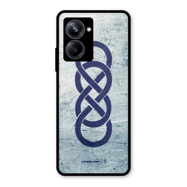 Double Infinity Rough Metal Back Case for Realme 10 Pro
